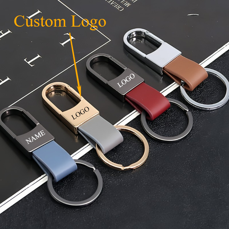 แฟชั่นพวงกุญแจหนังโลโก้ที่กําห - Men Accessories Name บทวิจารณ์และราคา
