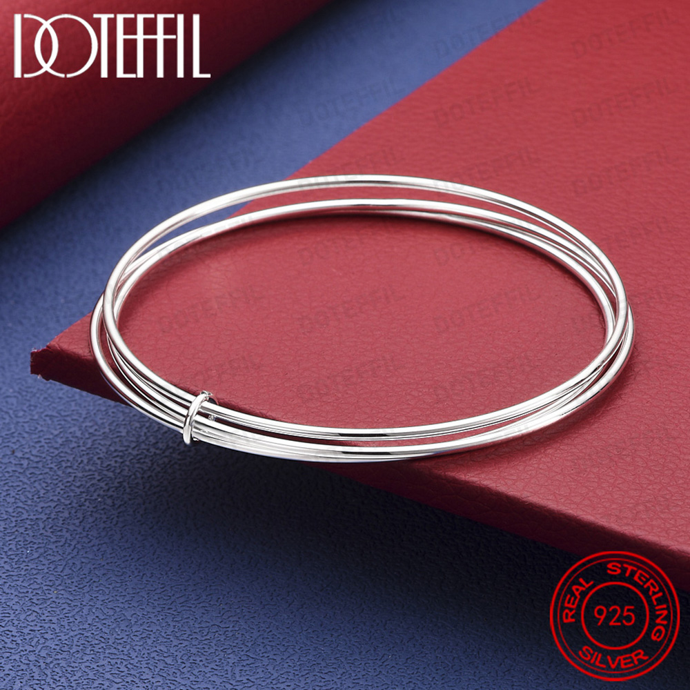 กำไลเงินแท้ 925 ลายเส้นสามเส้น - Men'S Accessories And Jewelry บทวิจารณ์และราคา