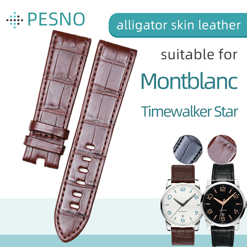 PESNO สายนาฬิกาหนังจระเข้สีน้ำ - Men'S Accessories Montblanc บทวิจารณ์และราคา