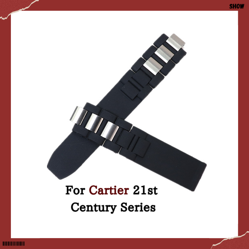 สายนาฬิกาซิลิโคนแบบด้านสีดำกัน - Men'S Accessories Cartier บทวิจารณ์และราคา